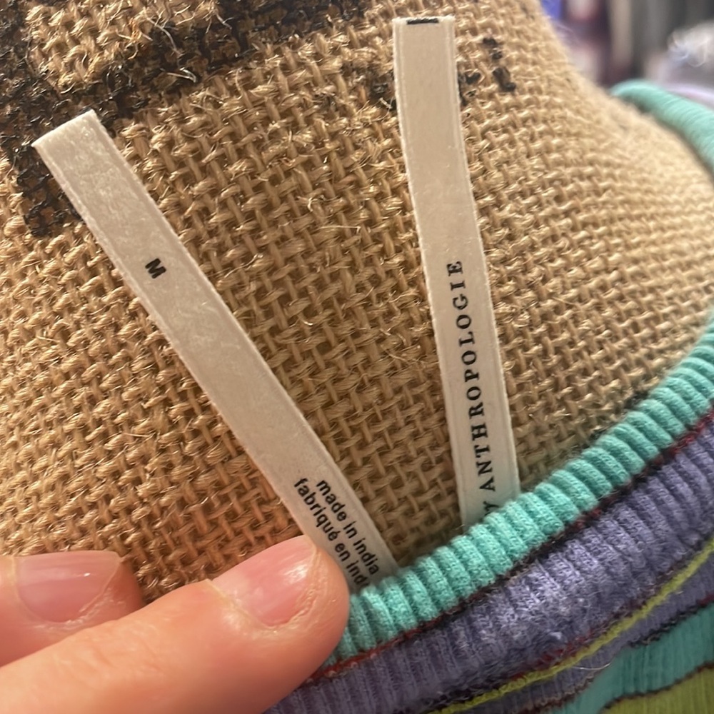 Striped Sleeveless Top - Blue and Green - Picture 2 of 5